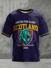 Men's UK Football Lover Scotland 2026 Printed  short sleeves t-shirt