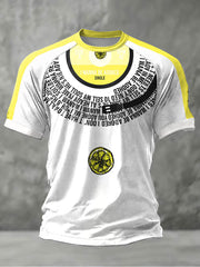 Men's Lemon Roses Music Lover Printed short sleeve t-shirt