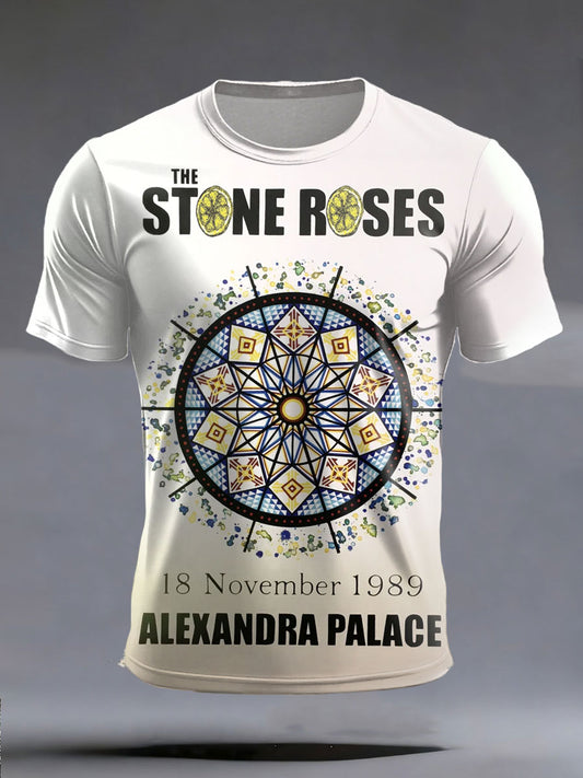 Men's Lemon Roses Music Lover Printed short sleeves t-shirt