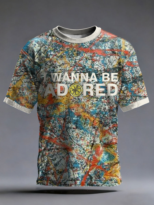 Men's Lemon Roses Music Lover Printed short sleeves t-shirt