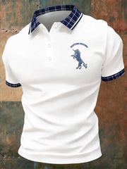 Men's Scotland Football Lover Tartan Army Printed Casual Tops