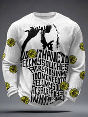 Men's iLemon Roses Music Lover Printed Waffle Tops