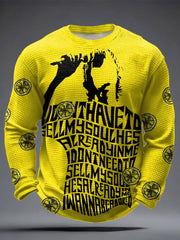 Men's iLemon Roses Music Lover Printed Waffle Tops