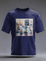 Men's Lemon Roses Music Lover Printed imitation cotton short-sleeved T-shirt