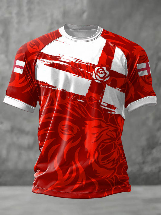 Men's England Rugby Lover Printed T-shirt