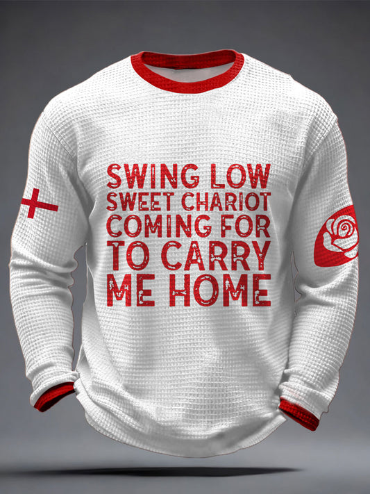 Men's England Rugby Lover Printed Waffle Tops