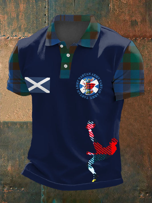 Men's UK Football Lover Scotland Printed polo shirt