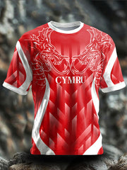 Men's Wales Welsh Rugby Lover Printed T-shirt