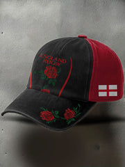 Unisex England Rugby Roses Lover Printed Hat