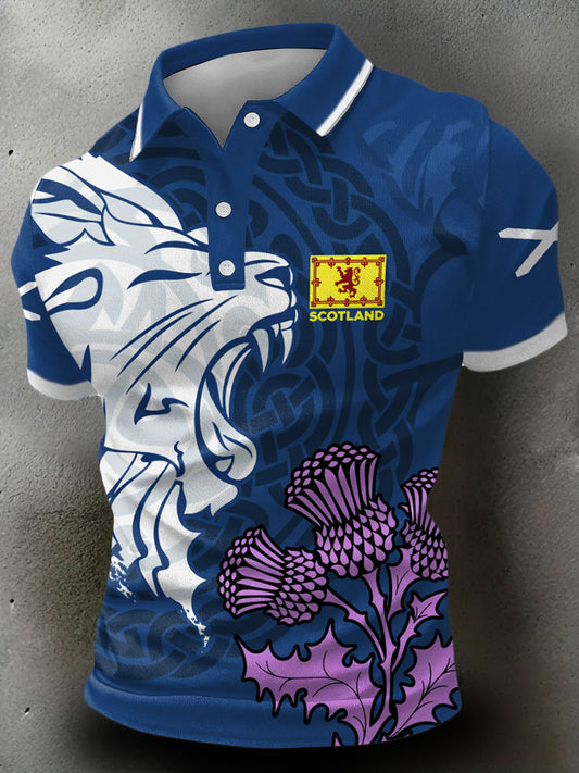 Men's Scotland Rugby Lover Printed Casual Tops