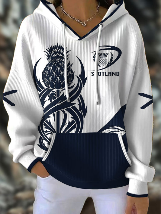 Women's Scotland Rugby Lover Printed Hoodie