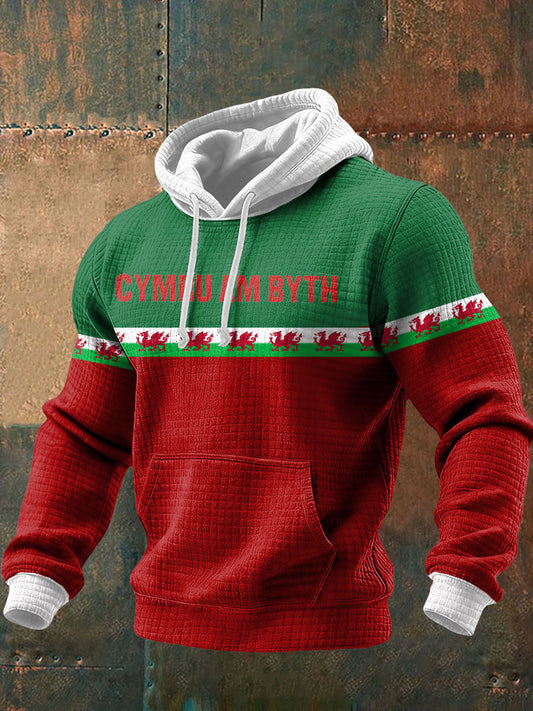 Men's Welsh Rugby Lover Printed Hoodie