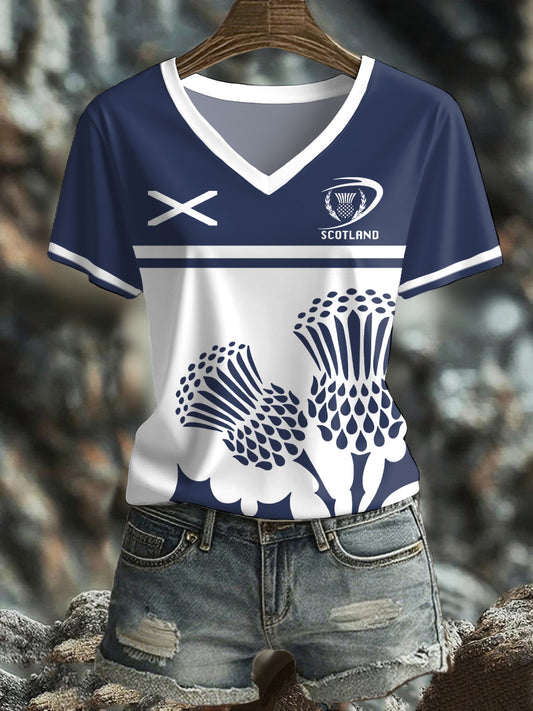 Women's Scotland Rugby Lover Printed T-shirt