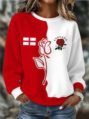 Women's England Rugby Lover Printed Sweatshirt