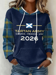 Women's UK Football Lover Scotland 2026 Printed large-sized hooded sweatshirt