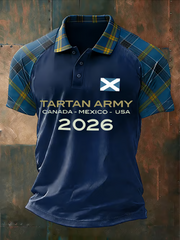 Men's UK Football Lover Scotland 2026 Printed three buttons shoulder sleeve