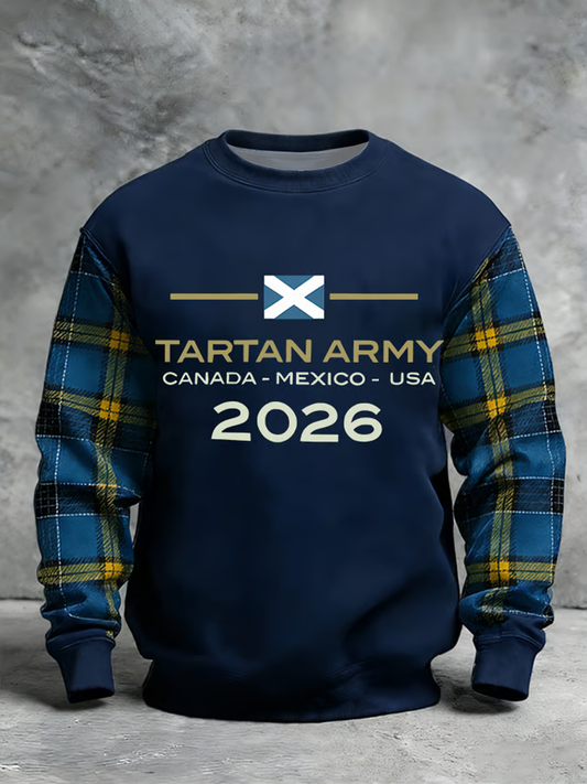 Men's UK Football Lover Scotland 2026 Printed Crew Neck Sweatshirt