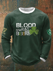 Men's The Green Army Ireland Rugby Lover Printed Waffle Tops
