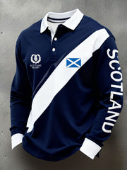 Men's Scotland Rugby Lover Printed Casual Tops