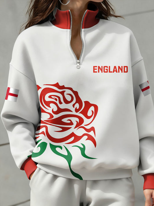 Women's England Rugby Lover Printed Sweatshirt