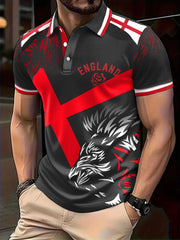 Men's England Rugby Lover Printed Casual Tops