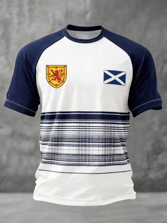 Men's Scotland Football Lover Tartan Army Printed T-shirt