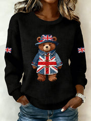 Women's British Style Printed Sweatshirt