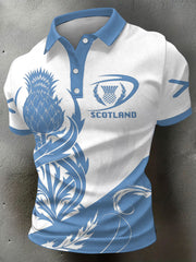 Men's Scotland Rugby Lover Printed Casual Tops