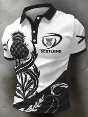 Men's Scotland Rugby Lover Printed Casual Tops