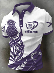 Men's Scotland Rugby Lover Printed Casual Tops