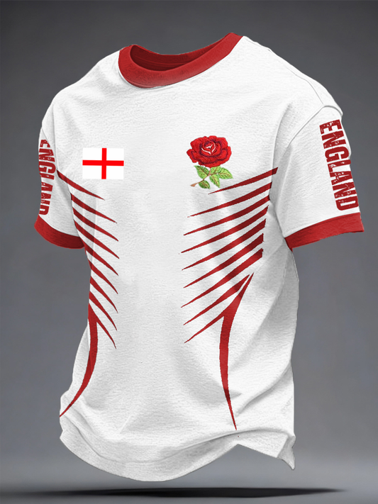Men's England Rugby Lover Printed T-shirt