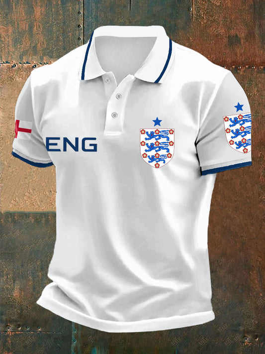 Men's UK Football Lover England Printed polo shirt