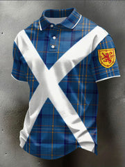 Men's Scotland Football Lover Printed Casual Tops
