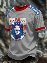 Unisex England Rugby Lover Roses Art Printed T-shirt