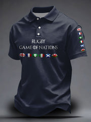 Unisex 6 Nations Rugby Lover Printed Casual Tops