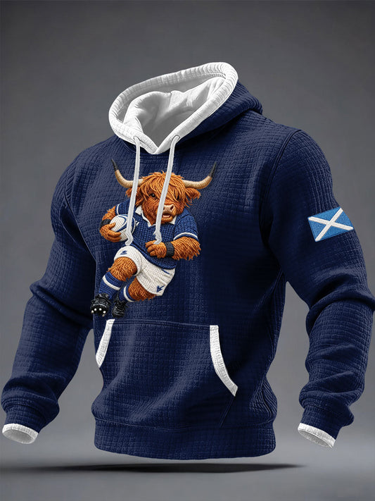 Men's Scotland Rugby Lover Printed Hoodie