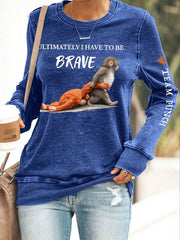 Women's Punch Monkey Brave Printed Sweatshirt