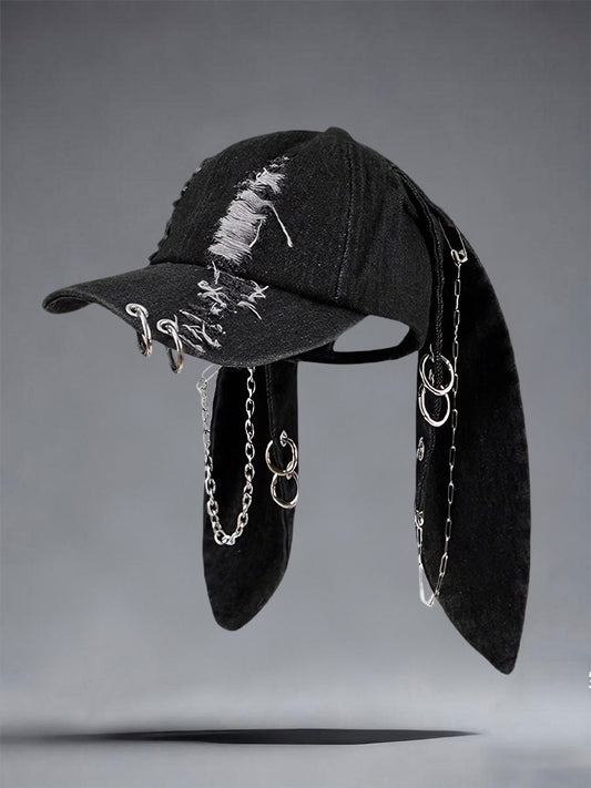 Women's Rabbit Cowboy Ripped Hats