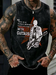 Men's UK Music Lover Printed Tank Tops