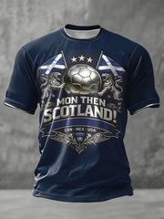 Men's Scotland Football Lover Printed T-shirt