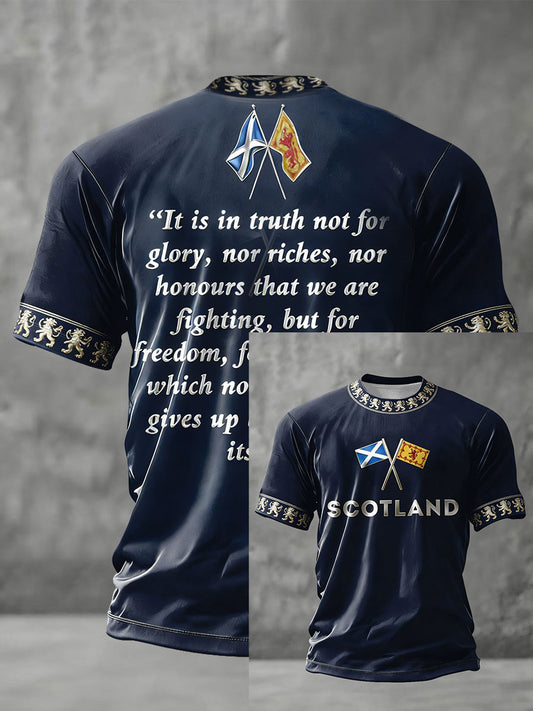 Men's Scotland Football Lover Printed T-shirt