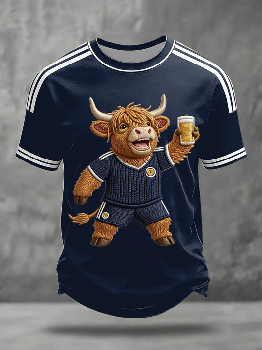 Men's Scotland Football Art Print T-shirt