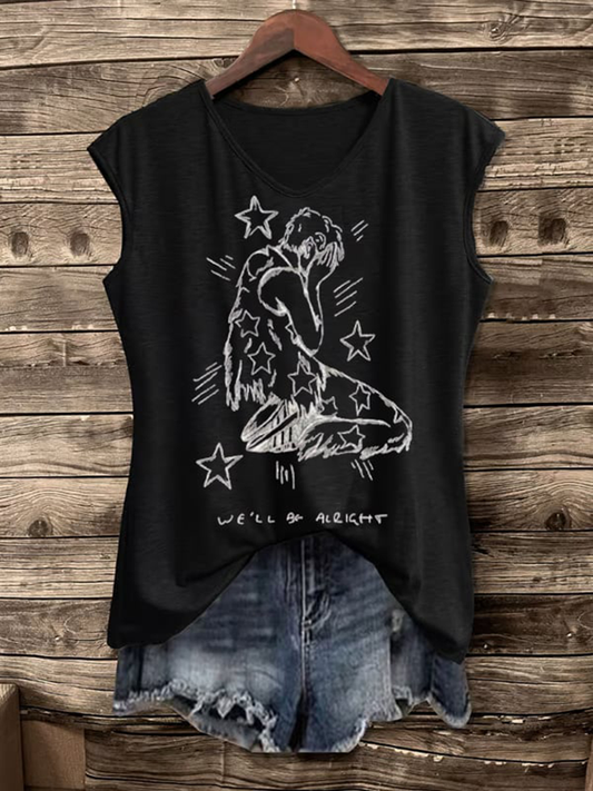 Women's Singer Casual Printed coloured cotton T-shirt