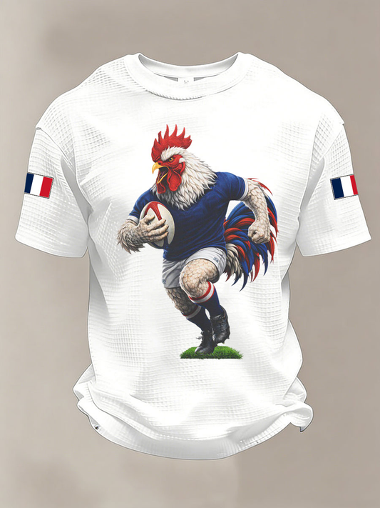 Men's France Rugby Waffle Short Sleeve