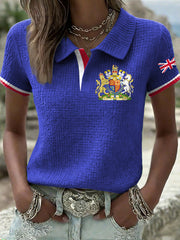 Women's UK Printed Short Sleeves Shirt