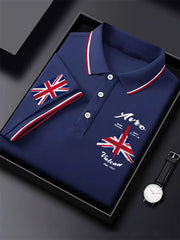 Men's Vintage British Flag Avro Vulcan RAF Nuclear Bomber Print Casual Top