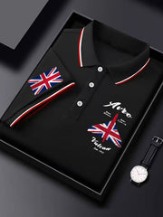 Men's Vintage British Flag Avro Vulcan RAF Nuclear Bomber Print Casual Top