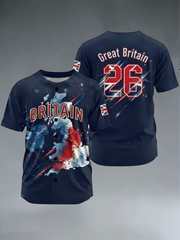 Unisex Britain Baseball Peinted short sleeves t-shirt