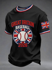 Men's Britain Baseball Peinted short sleeves t-shirt