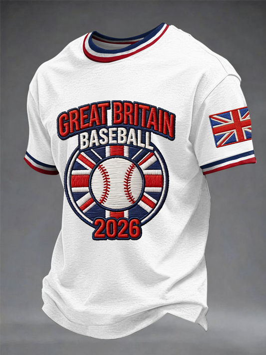 Men's Britain Baseball Peinted short sleeves t-shirt